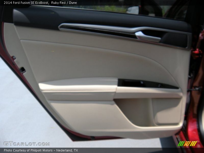 Ruby Red / Dune 2014 Ford Fusion SE EcoBoost