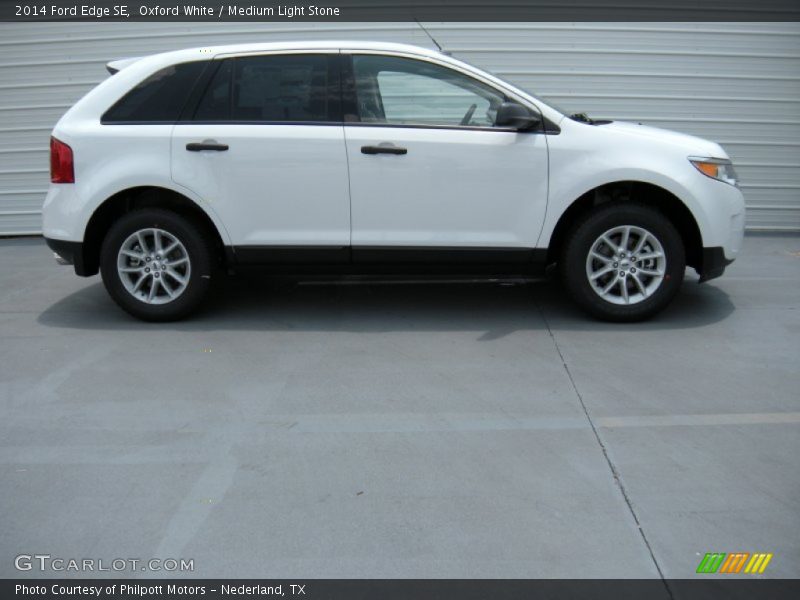 Oxford White / Medium Light Stone 2014 Ford Edge SE