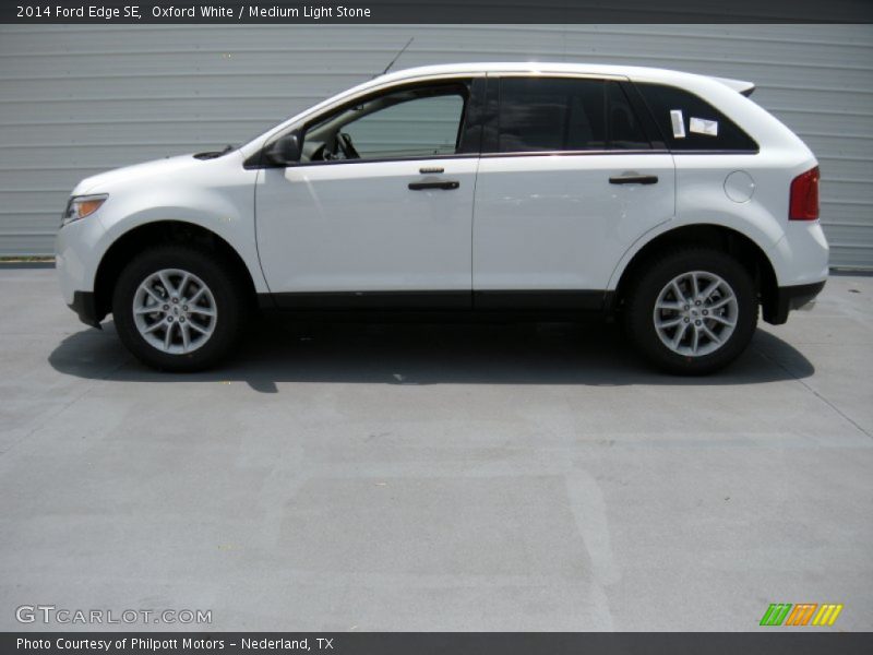 Oxford White / Medium Light Stone 2014 Ford Edge SE