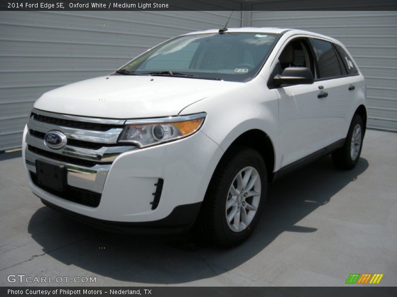 Oxford White / Medium Light Stone 2014 Ford Edge SE