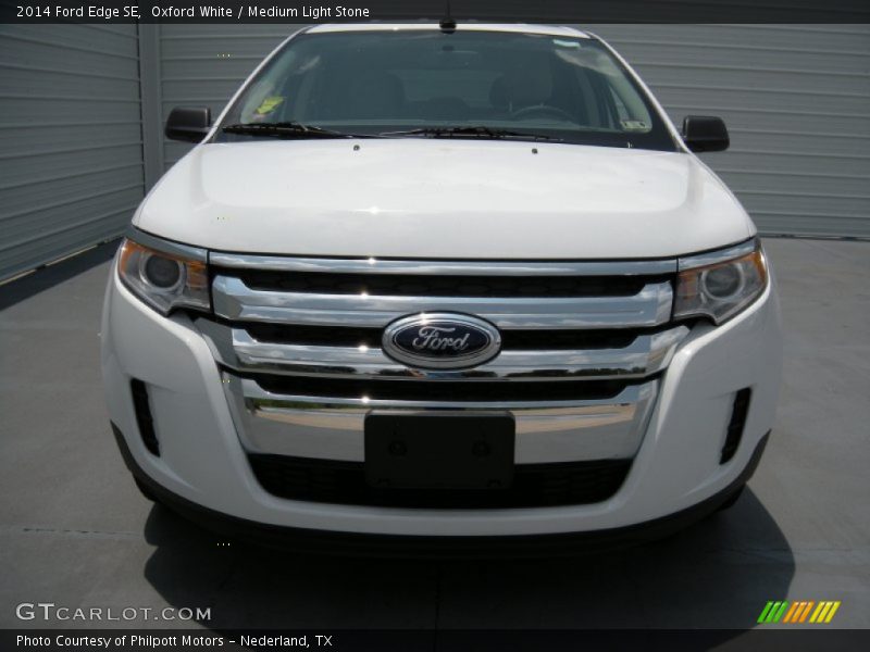 Oxford White / Medium Light Stone 2014 Ford Edge SE