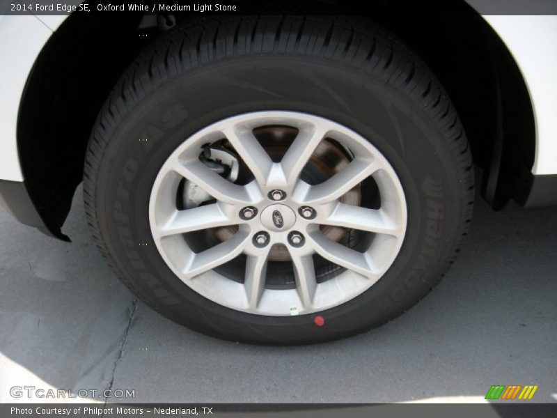 Oxford White / Medium Light Stone 2014 Ford Edge SE