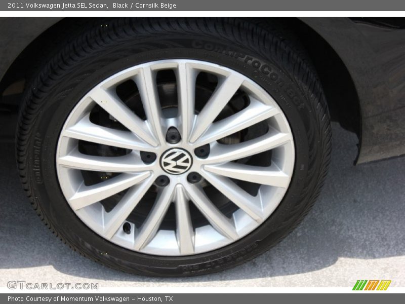 Black / Cornsilk Beige 2011 Volkswagen Jetta SEL Sedan