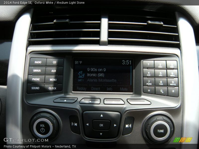 Oxford White / Medium Light Stone 2014 Ford Edge SE