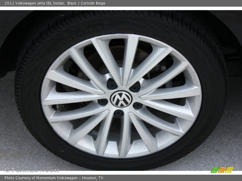 Black / Cornsilk Beige 2011 Volkswagen Jetta SEL Sedan
