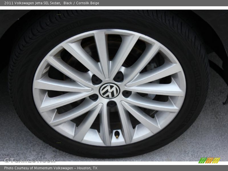 Black / Cornsilk Beige 2011 Volkswagen Jetta SEL Sedan