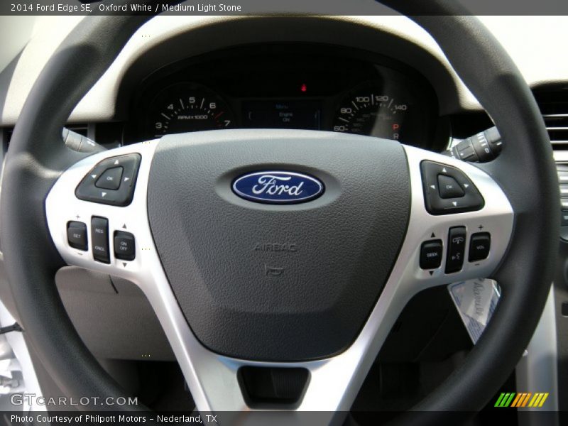 Oxford White / Medium Light Stone 2014 Ford Edge SE
