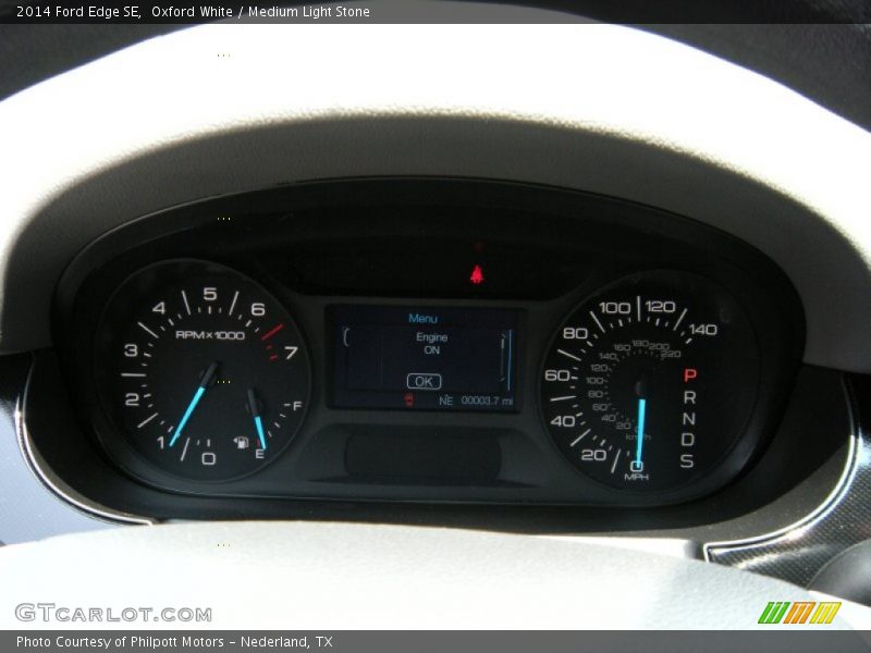 Oxford White / Medium Light Stone 2014 Ford Edge SE