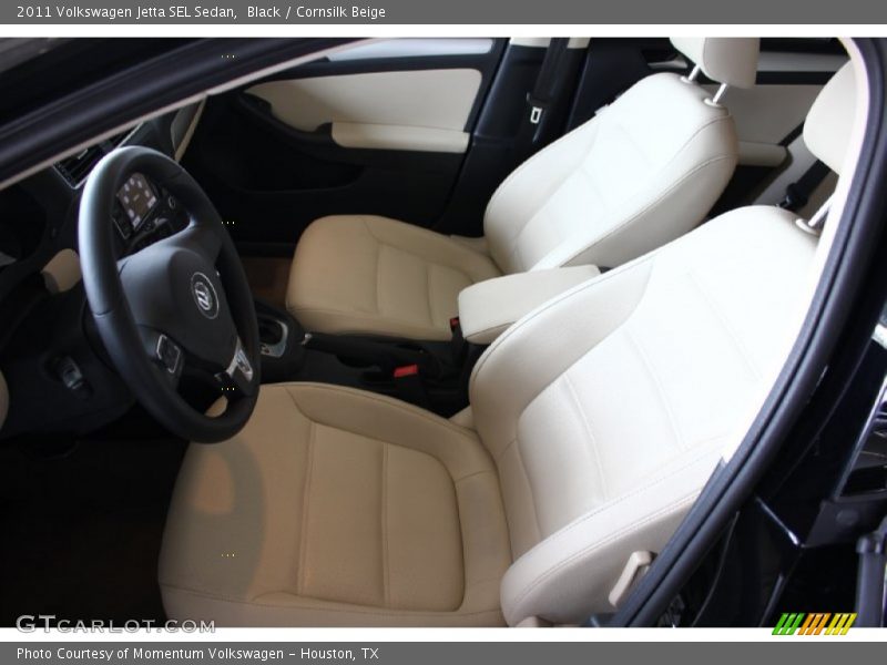 Black / Cornsilk Beige 2011 Volkswagen Jetta SEL Sedan