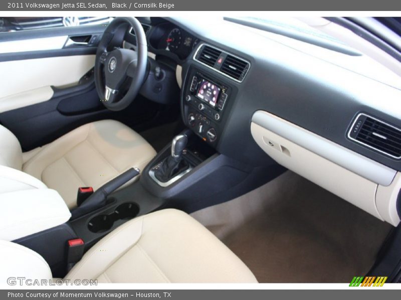 Black / Cornsilk Beige 2011 Volkswagen Jetta SEL Sedan