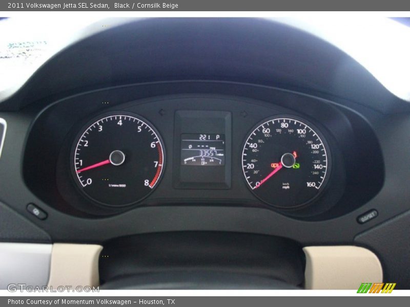 Black / Cornsilk Beige 2011 Volkswagen Jetta SEL Sedan