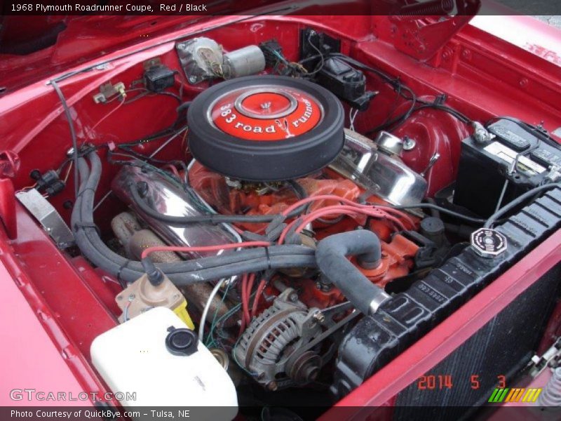 Red / Black 1968 Plymouth Roadrunner Coupe