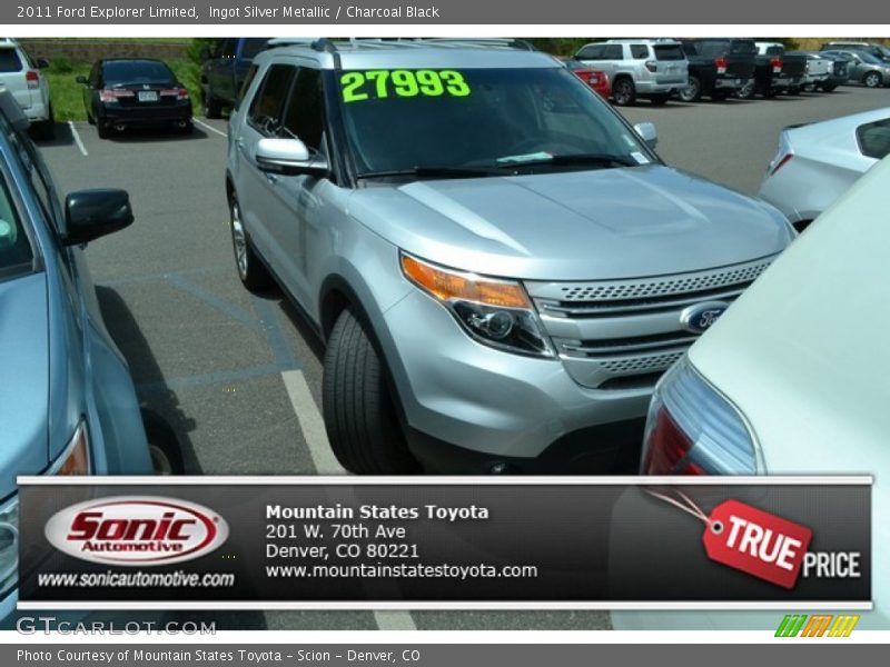 Ingot Silver Metallic / Charcoal Black 2011 Ford Explorer Limited