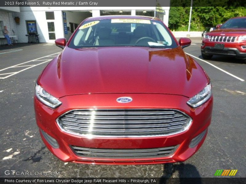 Ruby Red Metallic / Earth Gray 2013 Ford Fusion S