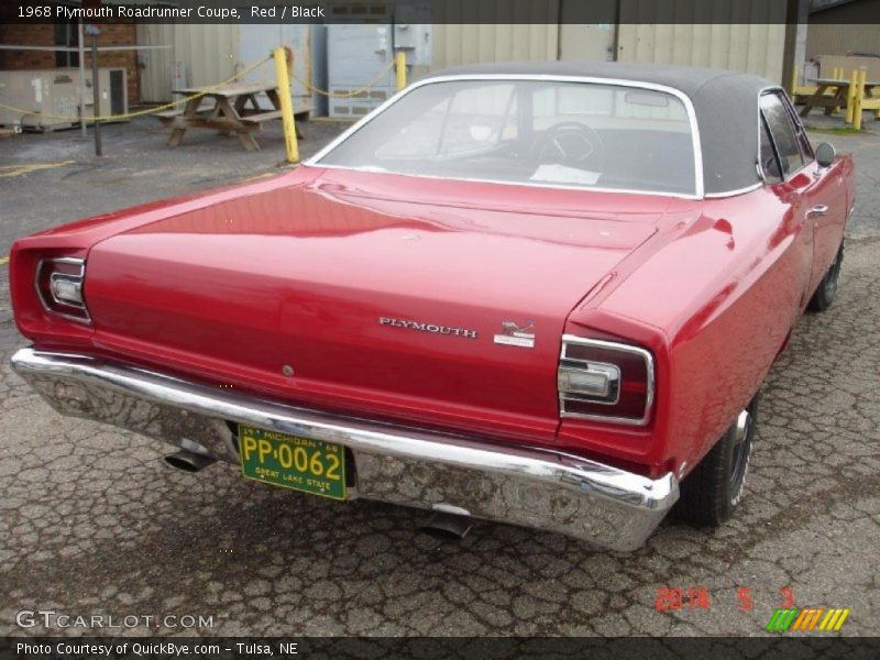 Red / Black 1968 Plymouth Roadrunner Coupe