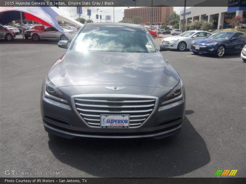 Empire State Gray / Black 2015 Hyundai Genesis 3.8 Sedan