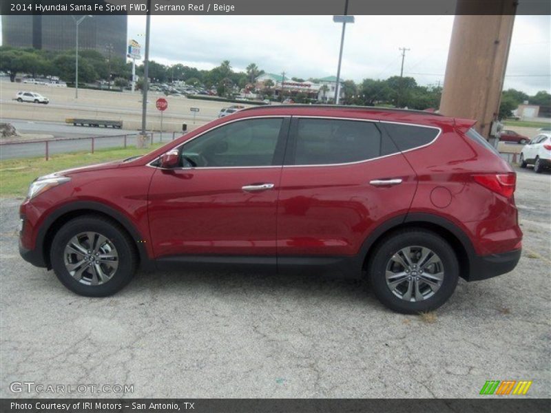 Serrano Red / Beige 2014 Hyundai Santa Fe Sport FWD