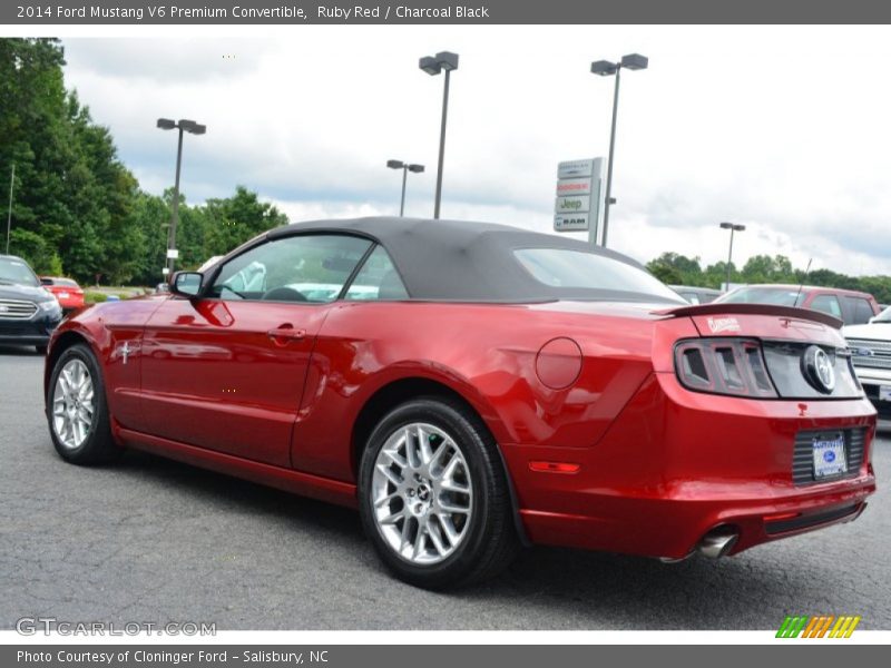 Ruby Red / Charcoal Black 2014 Ford Mustang V6 Premium Convertible