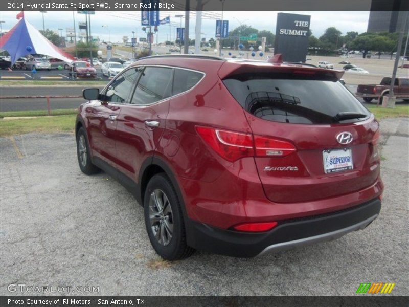 Serrano Red / Beige 2014 Hyundai Santa Fe Sport FWD