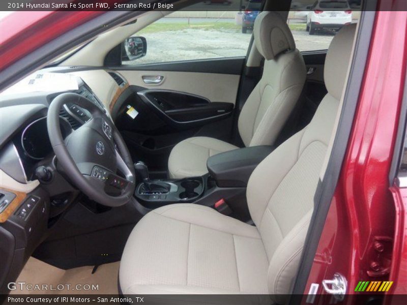 Serrano Red / Beige 2014 Hyundai Santa Fe Sport FWD
