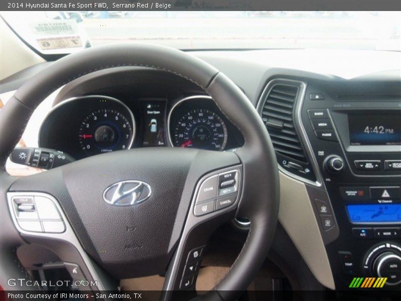 Serrano Red / Beige 2014 Hyundai Santa Fe Sport FWD