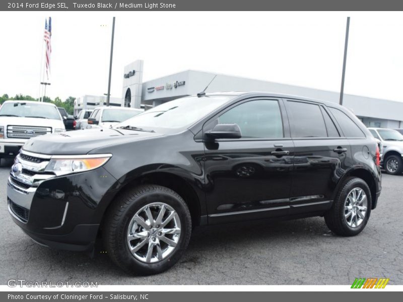 Tuxedo Black / Medium Light Stone 2014 Ford Edge SEL