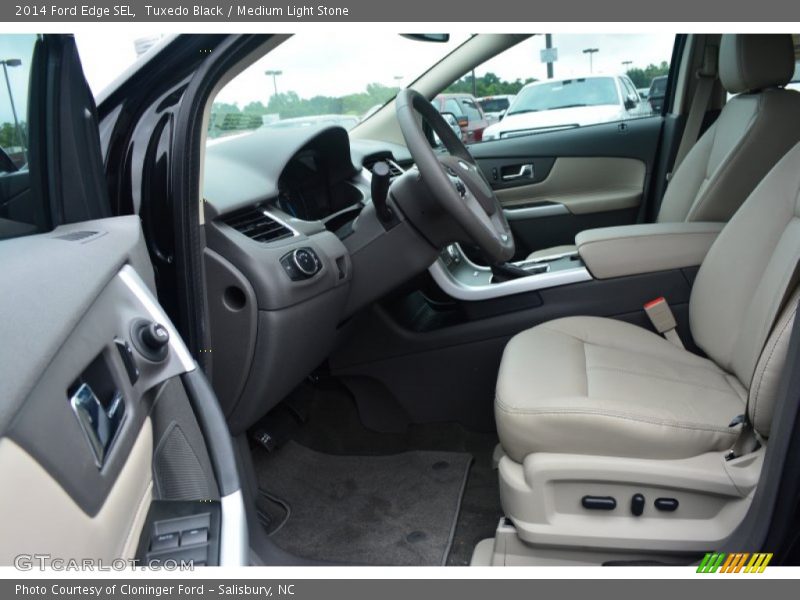 Tuxedo Black / Medium Light Stone 2014 Ford Edge SEL