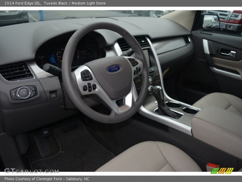 Tuxedo Black / Medium Light Stone 2014 Ford Edge SEL