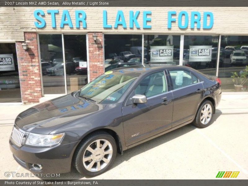 Alloy Metallic / Light Stone 2007 Lincoln MKZ AWD Sedan
