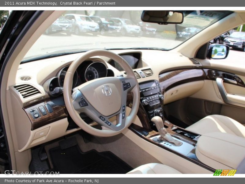 Crystal Black Pearl / Parchment 2011 Acura MDX Technology