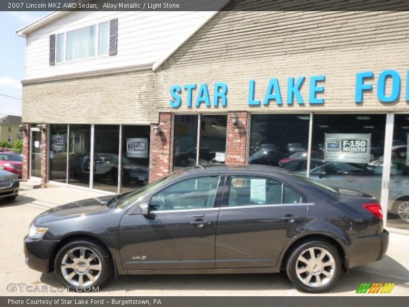 Alloy Metallic / Light Stone 2007 Lincoln MKZ AWD Sedan