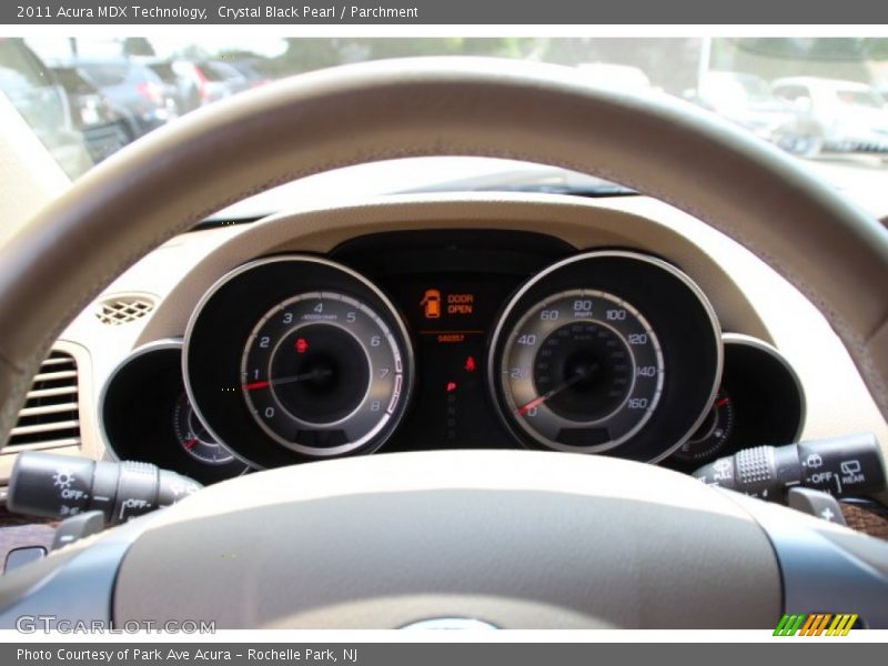 Crystal Black Pearl / Parchment 2011 Acura MDX Technology