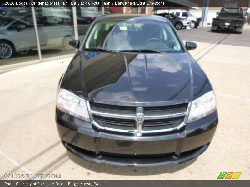 Brilliant Black Crystal Pearl / Dark Khaki/Light Graystone 2010 Dodge Avenger Express