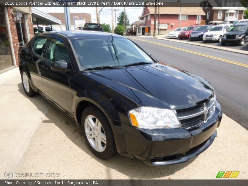 Brilliant Black Crystal Pearl / Dark Khaki/Light Graystone 2010 Dodge Avenger Express