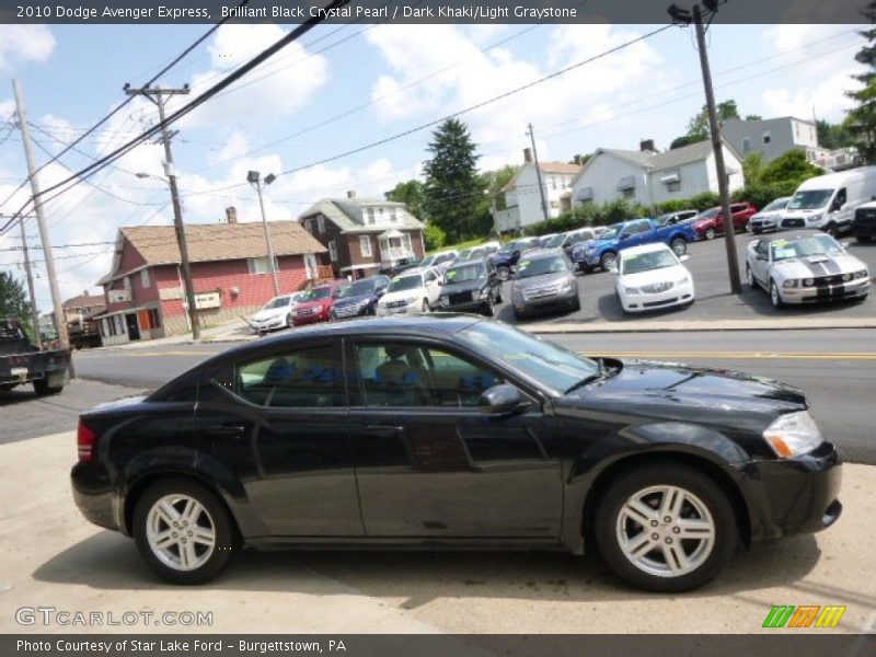 Brilliant Black Crystal Pearl / Dark Khaki/Light Graystone 2010 Dodge Avenger Express