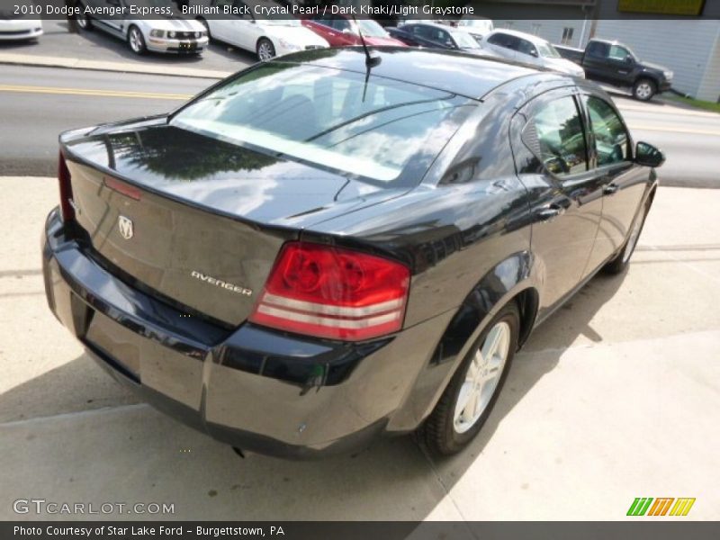 Brilliant Black Crystal Pearl / Dark Khaki/Light Graystone 2010 Dodge Avenger Express
