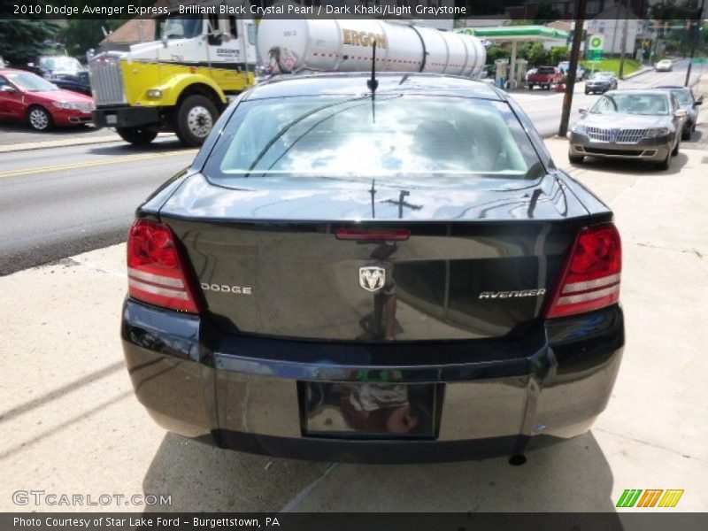Brilliant Black Crystal Pearl / Dark Khaki/Light Graystone 2010 Dodge Avenger Express
