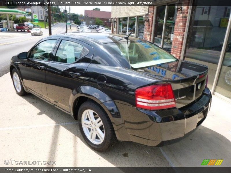 Brilliant Black Crystal Pearl / Dark Khaki/Light Graystone 2010 Dodge Avenger Express