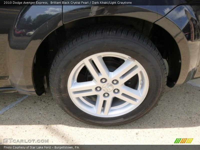 Brilliant Black Crystal Pearl / Dark Khaki/Light Graystone 2010 Dodge Avenger Express