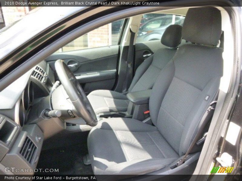 Brilliant Black Crystal Pearl / Dark Khaki/Light Graystone 2010 Dodge Avenger Express