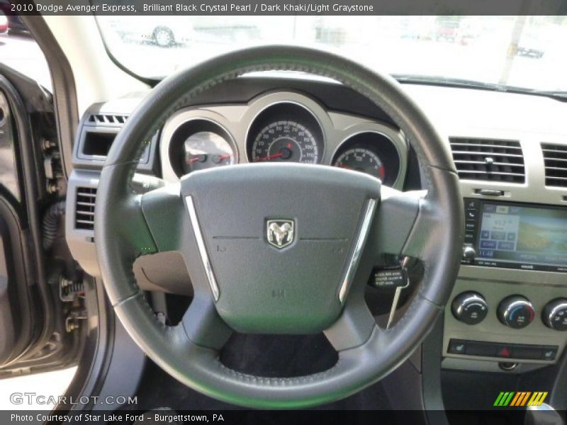 Brilliant Black Crystal Pearl / Dark Khaki/Light Graystone 2010 Dodge Avenger Express