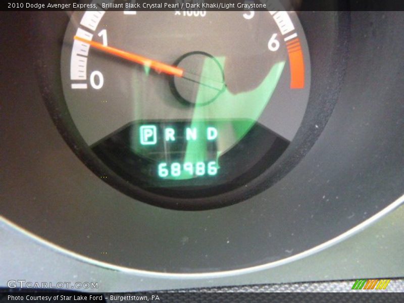 Brilliant Black Crystal Pearl / Dark Khaki/Light Graystone 2010 Dodge Avenger Express