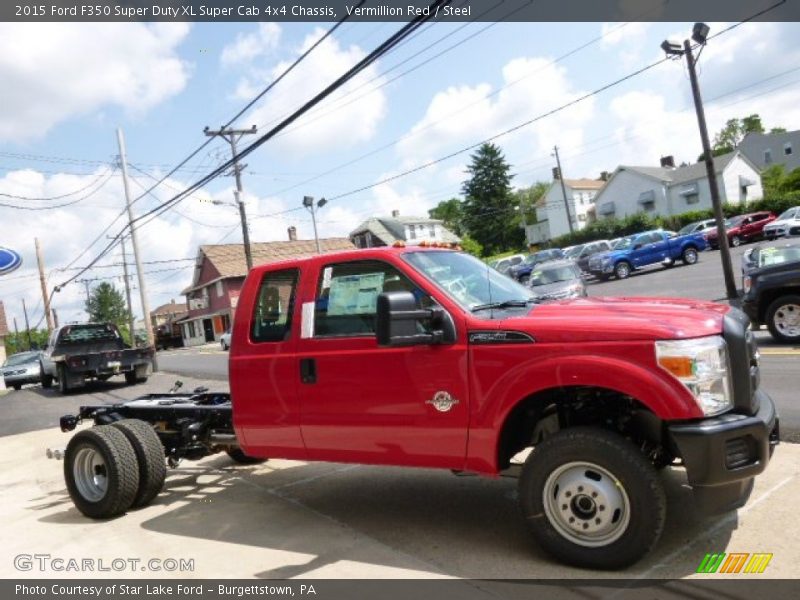 Vermillion Red / Steel 2015 Ford F350 Super Duty XL Super Cab 4x4 Chassis