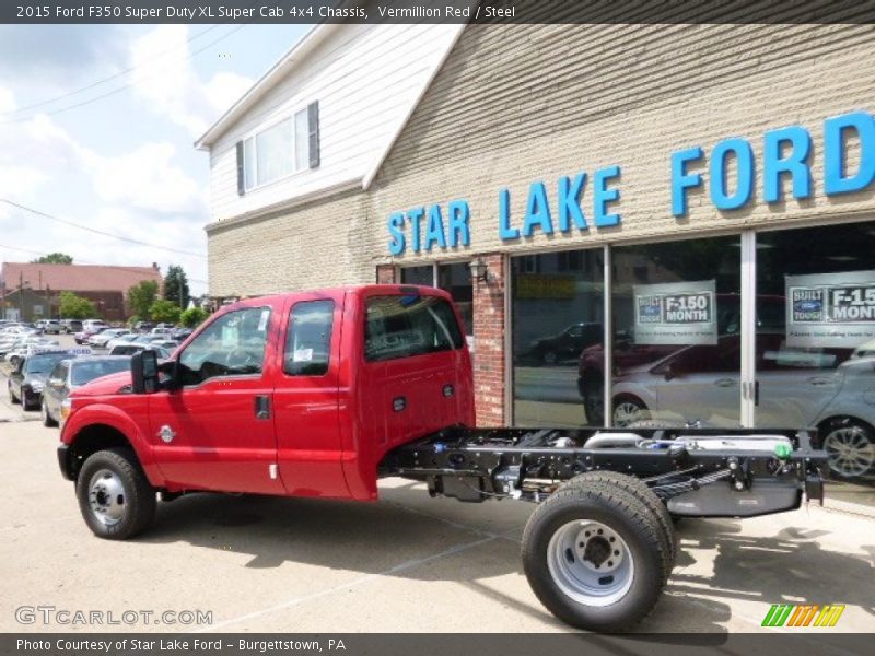 Vermillion Red / Steel 2015 Ford F350 Super Duty XL Super Cab 4x4 Chassis