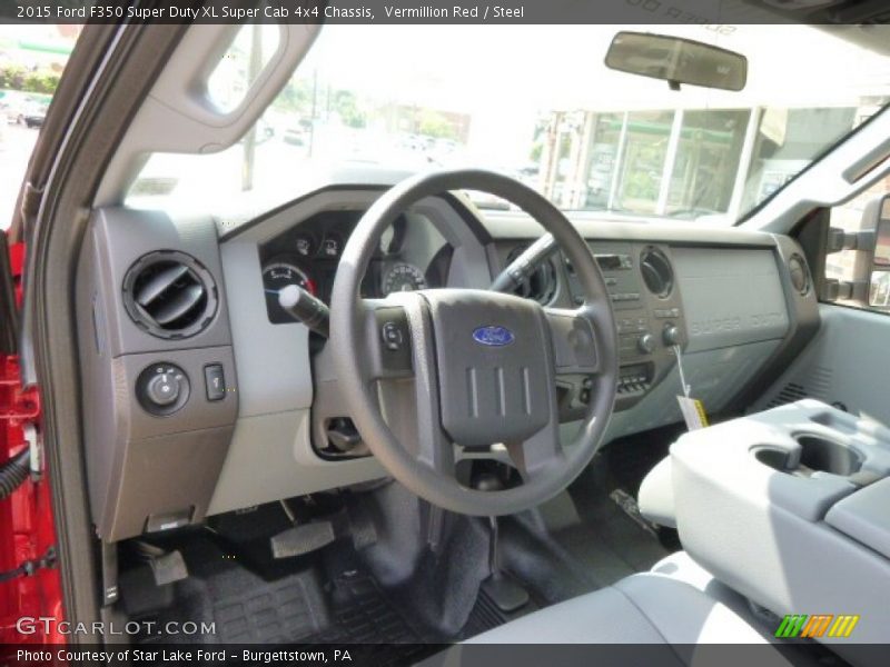 Vermillion Red / Steel 2015 Ford F350 Super Duty XL Super Cab 4x4 Chassis