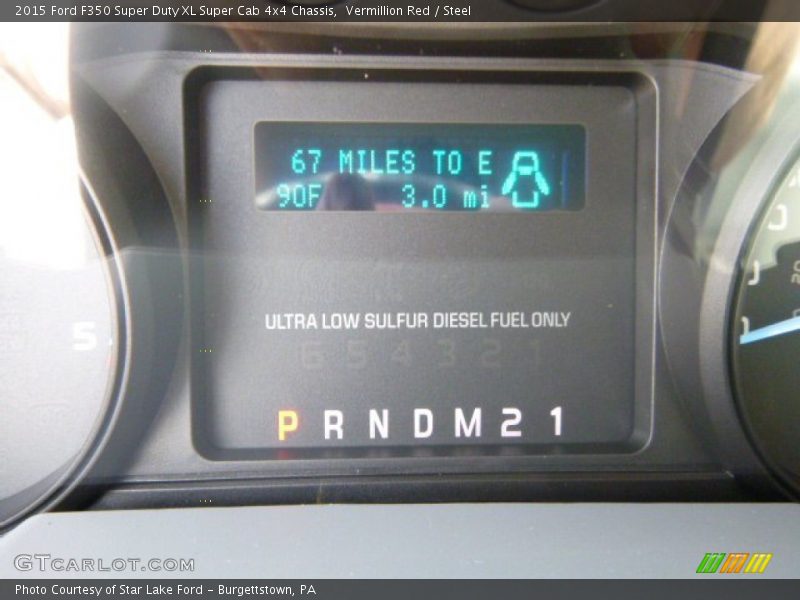 Vermillion Red / Steel 2015 Ford F350 Super Duty XL Super Cab 4x4 Chassis