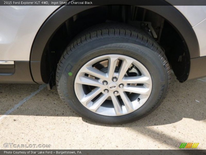 Ingot Silver / Charcoal Black 2015 Ford Explorer XLT 4WD