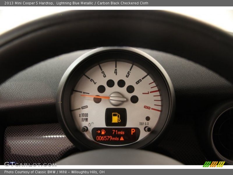 Lightning Blue Metallic / Carbon Black Checkered Cloth 2013 Mini Cooper S Hardtop