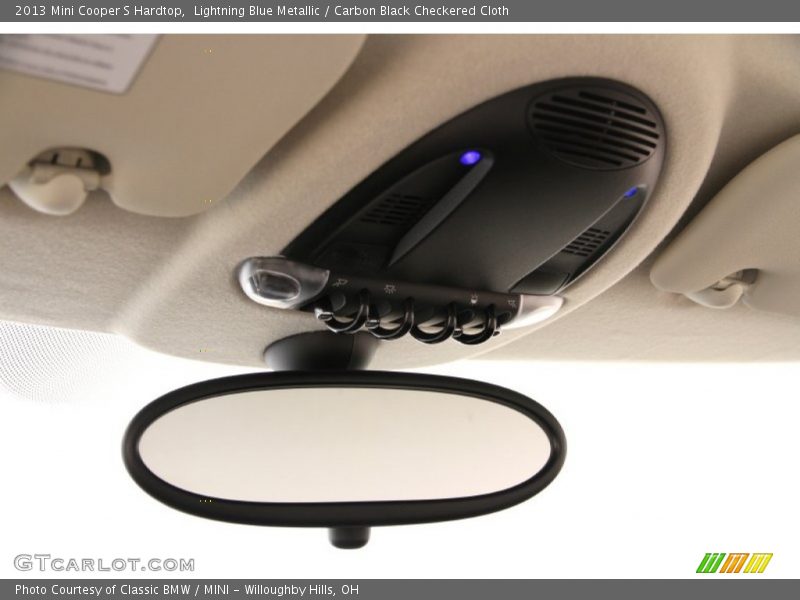 Lightning Blue Metallic / Carbon Black Checkered Cloth 2013 Mini Cooper S Hardtop