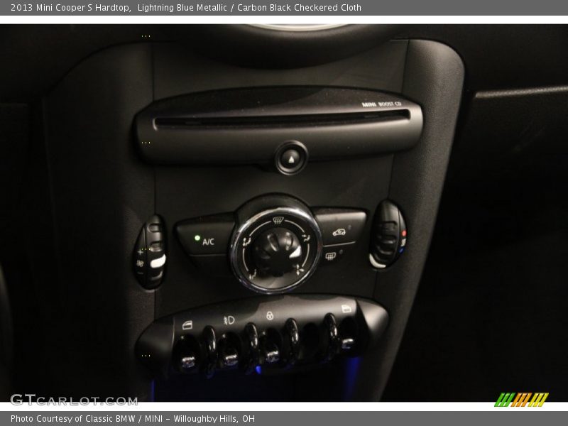Lightning Blue Metallic / Carbon Black Checkered Cloth 2013 Mini Cooper S Hardtop